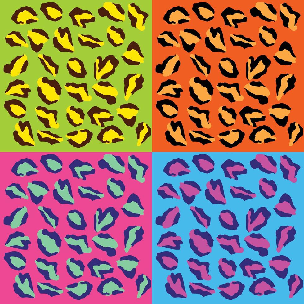 färgrik leopard textur design vektor