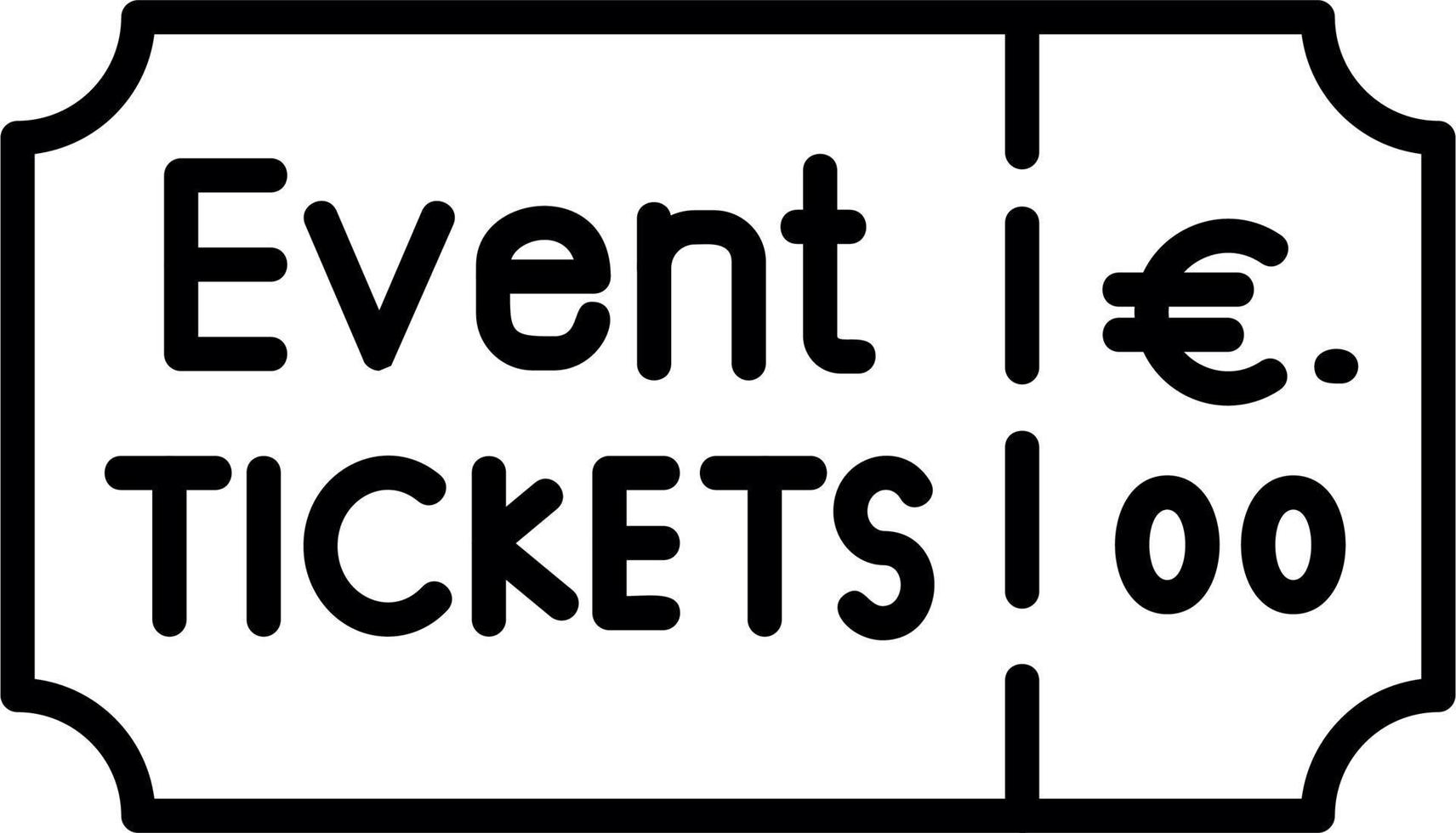 Veranstaltung Fahrkarte Vektor Symbol