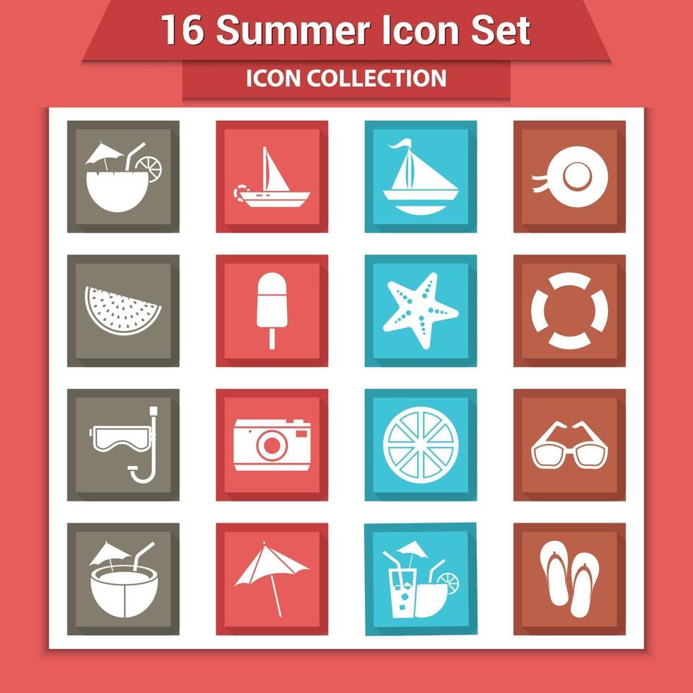 Sommer Icon Set vektor