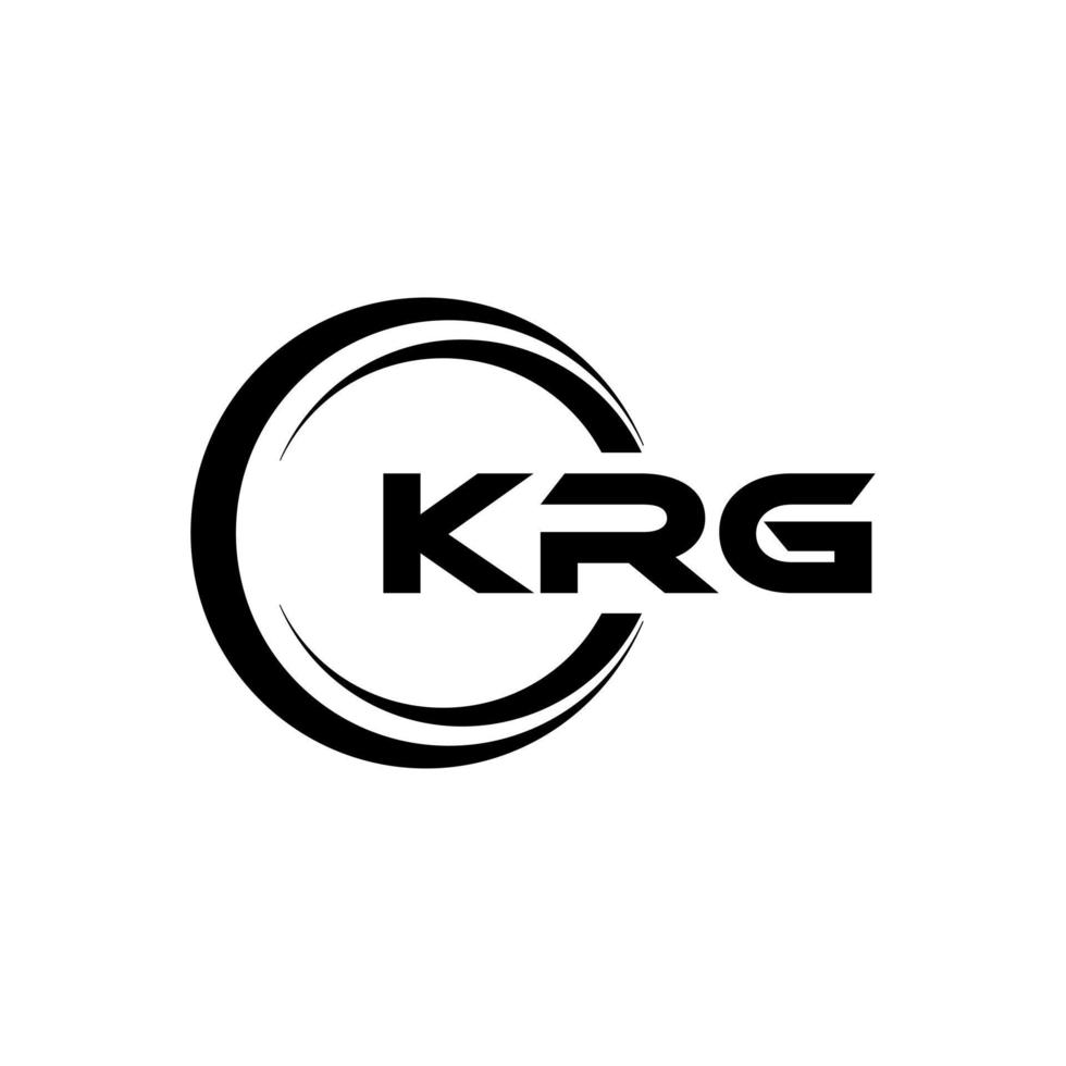 krg Brief Logo Design im Illustration. Vektor Logo, Kalligraphie Designs zum Logo, Poster, Einladung, usw.