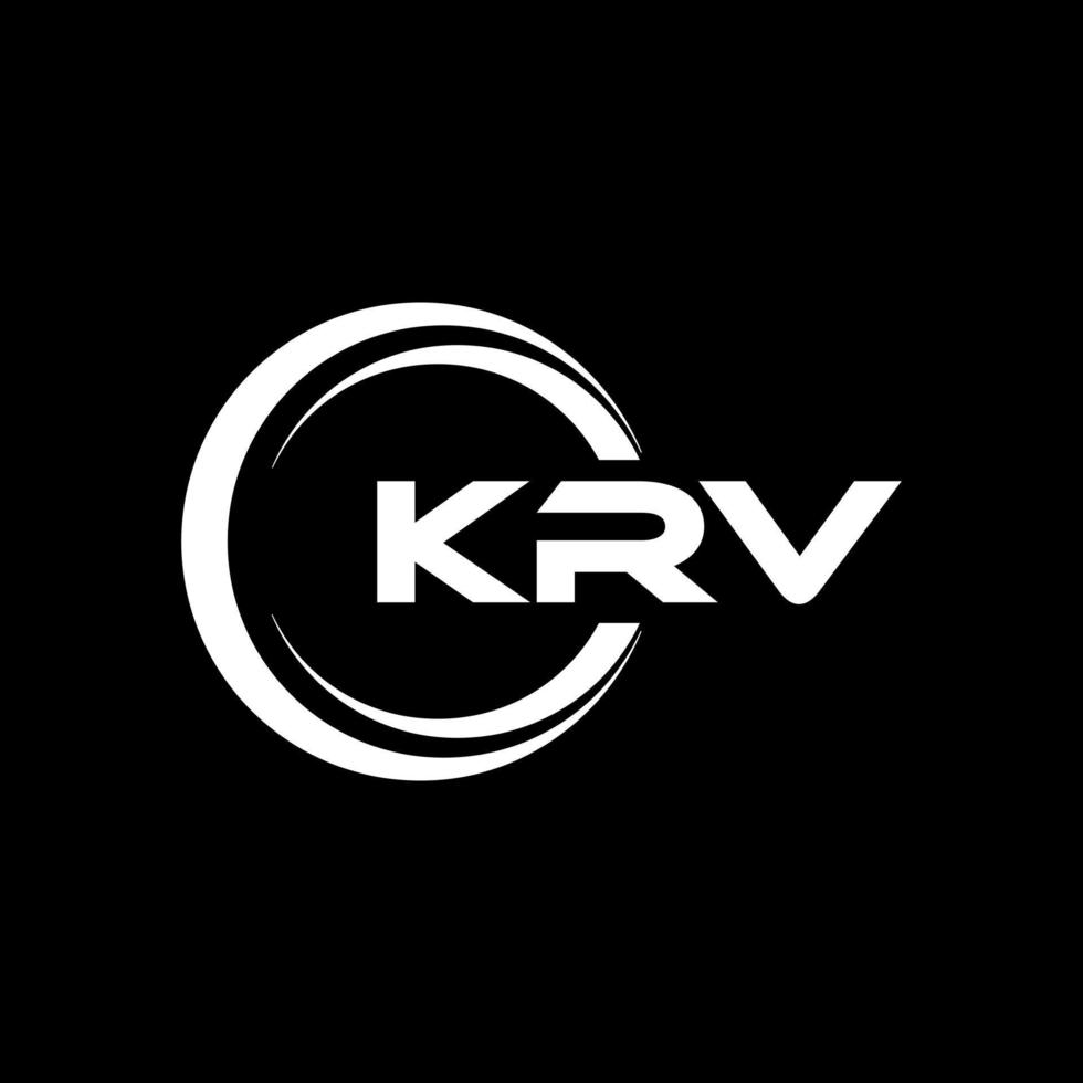 krv Brief Logo Design im Illustration. Vektor Logo, Kalligraphie Designs zum Logo, Poster, Einladung, usw.