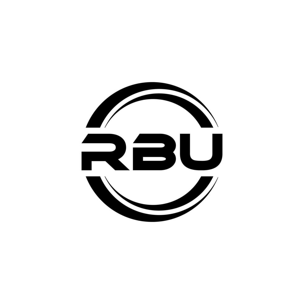rbu-brief-logo-design in der illustration. Vektorlogo, Kalligrafie-Designs für Logo, Poster, Einladung usw. vektor