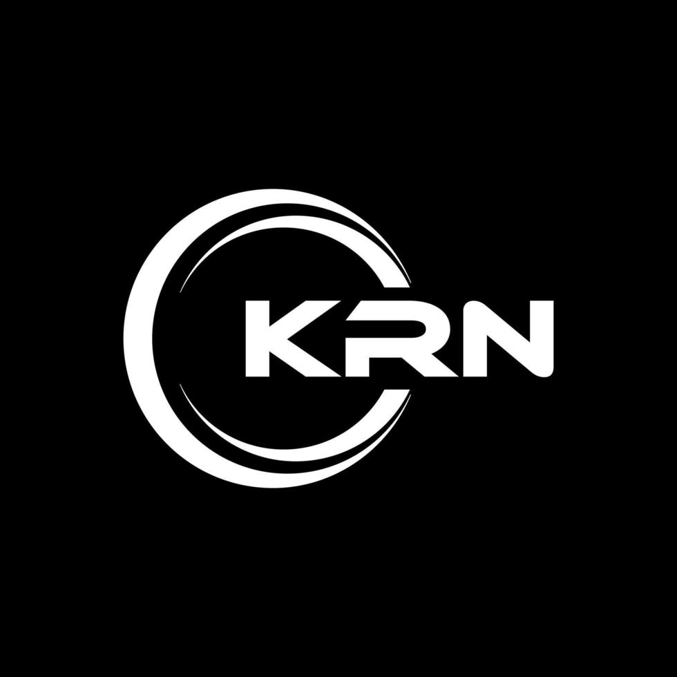 krn brev logotyp design i illustration. vektor logotyp, kalligrafi mönster för logotyp, affisch, inbjudan, etc.