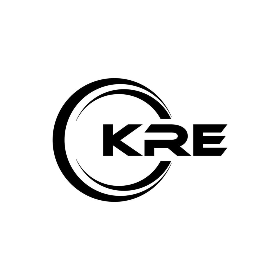 kre brev logotyp design i illustration. vektor logotyp, kalligrafi mönster för logotyp, affisch, inbjudan, etc.