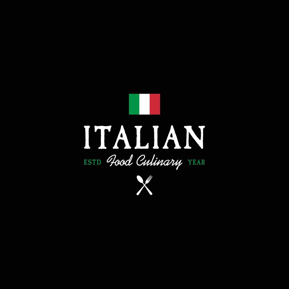 Italienisch Essen kulinarisch Logo Design Jahrgang retro vektor