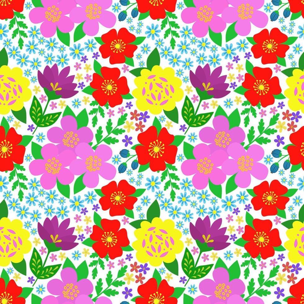 seamless mönster med blommor, abstrakt upprepande pattern.for papper, omslag, tyg, textilier, presentförpackning, reklam, väggkonst, inredning. vektor illustration av mode.