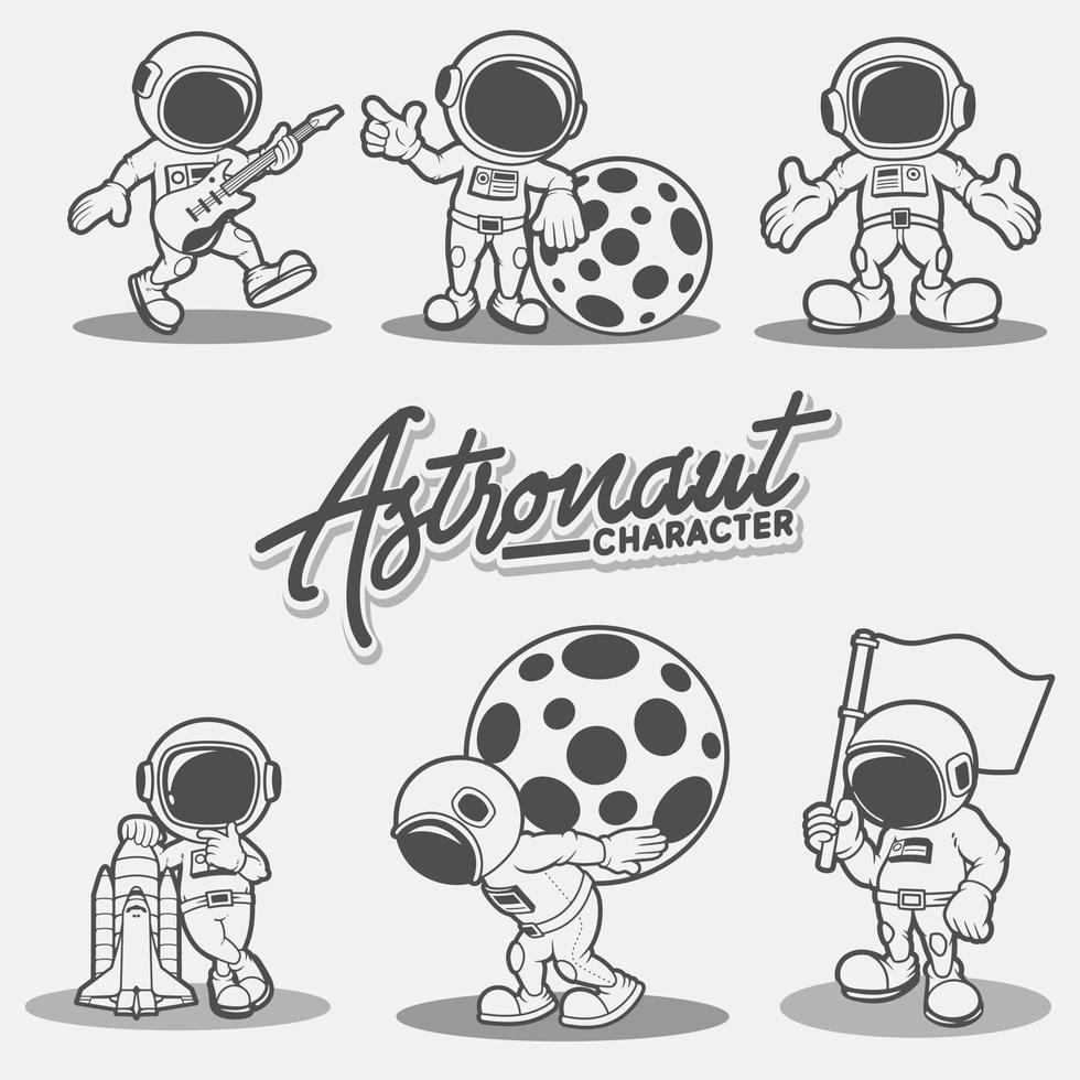 Zeichen astronaut.premium Vektor