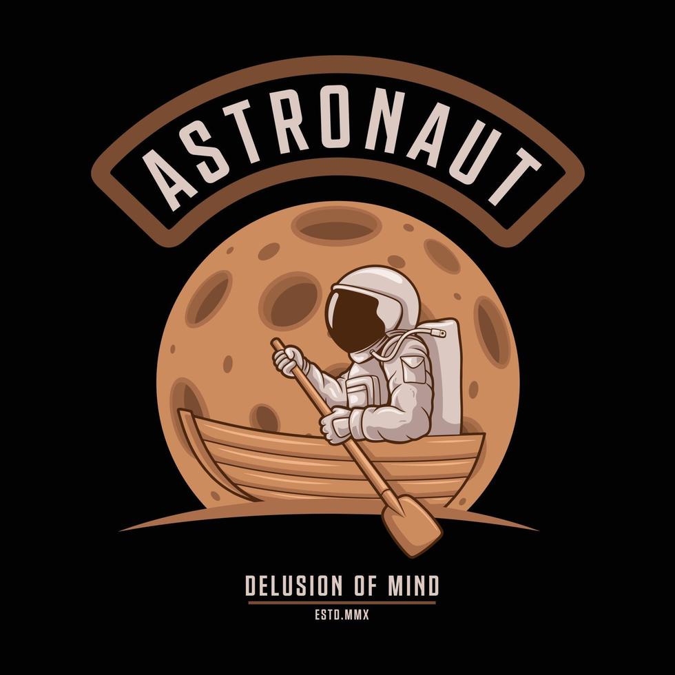 Astronauten-Täuschung des Geistes. Premium-Vektor vektor