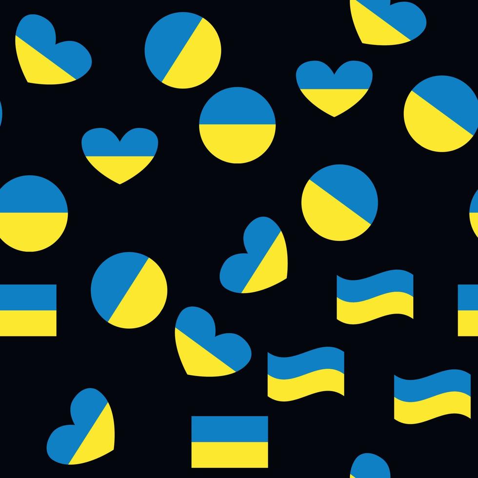 nahtlos Muster Linie Ukraine Flagge. dünn Gliederung National Hintergrund. vektor