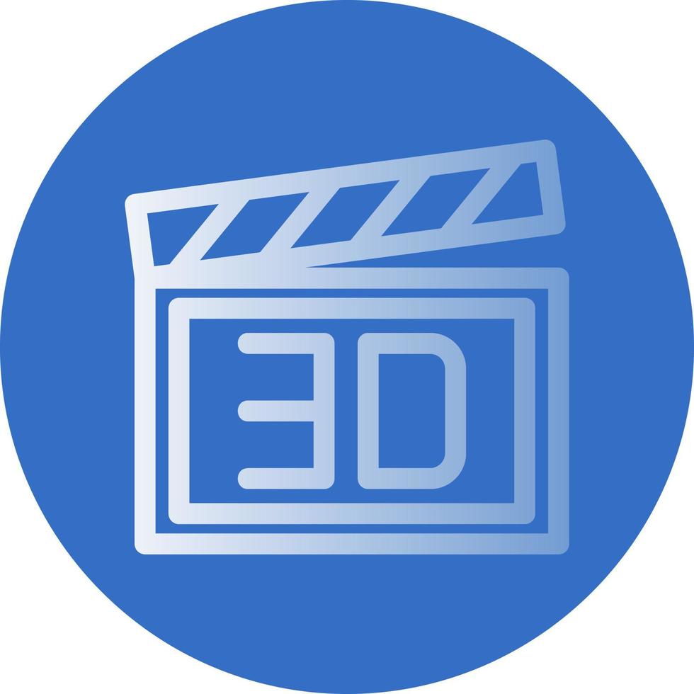 3D-Film-Vektor-Icon-Design vektor