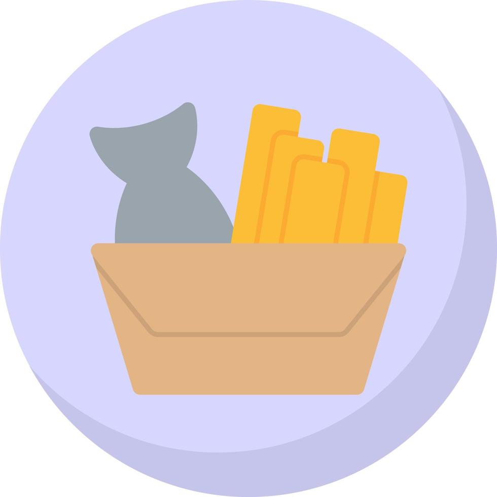 Fisch und Chips-Vektor-Icon-Design vektor