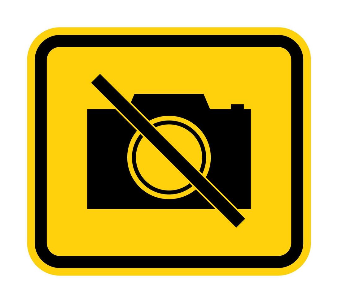 kamera förbjuden tecken på vit bakgrund vektor