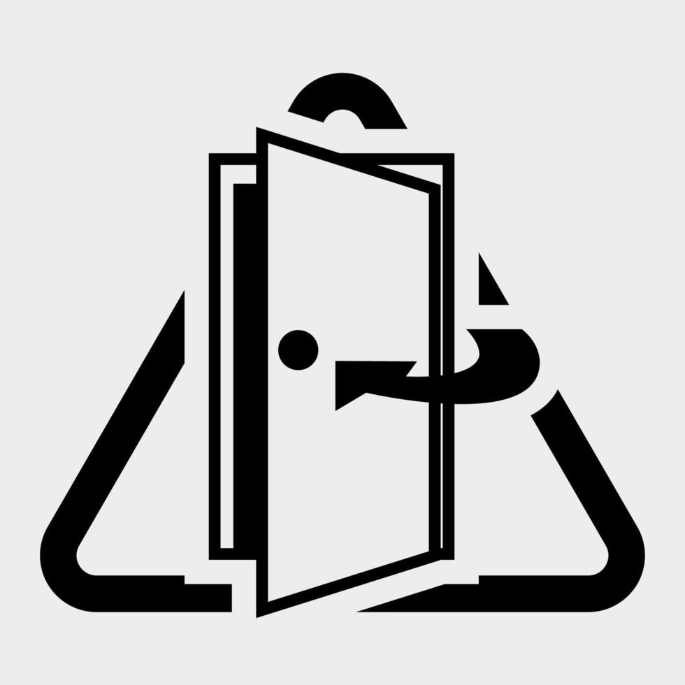 Tür geschlossen halten Symbol Zeichen isolieren auf weißem Hintergrund, Vektor-Illustration eps.10 vektor