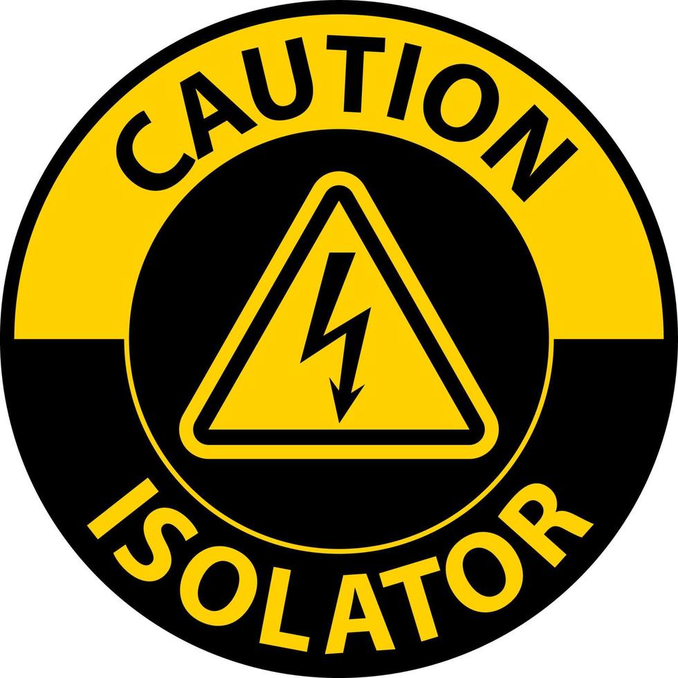 varning isolator tecken på vit bakgrund vektor