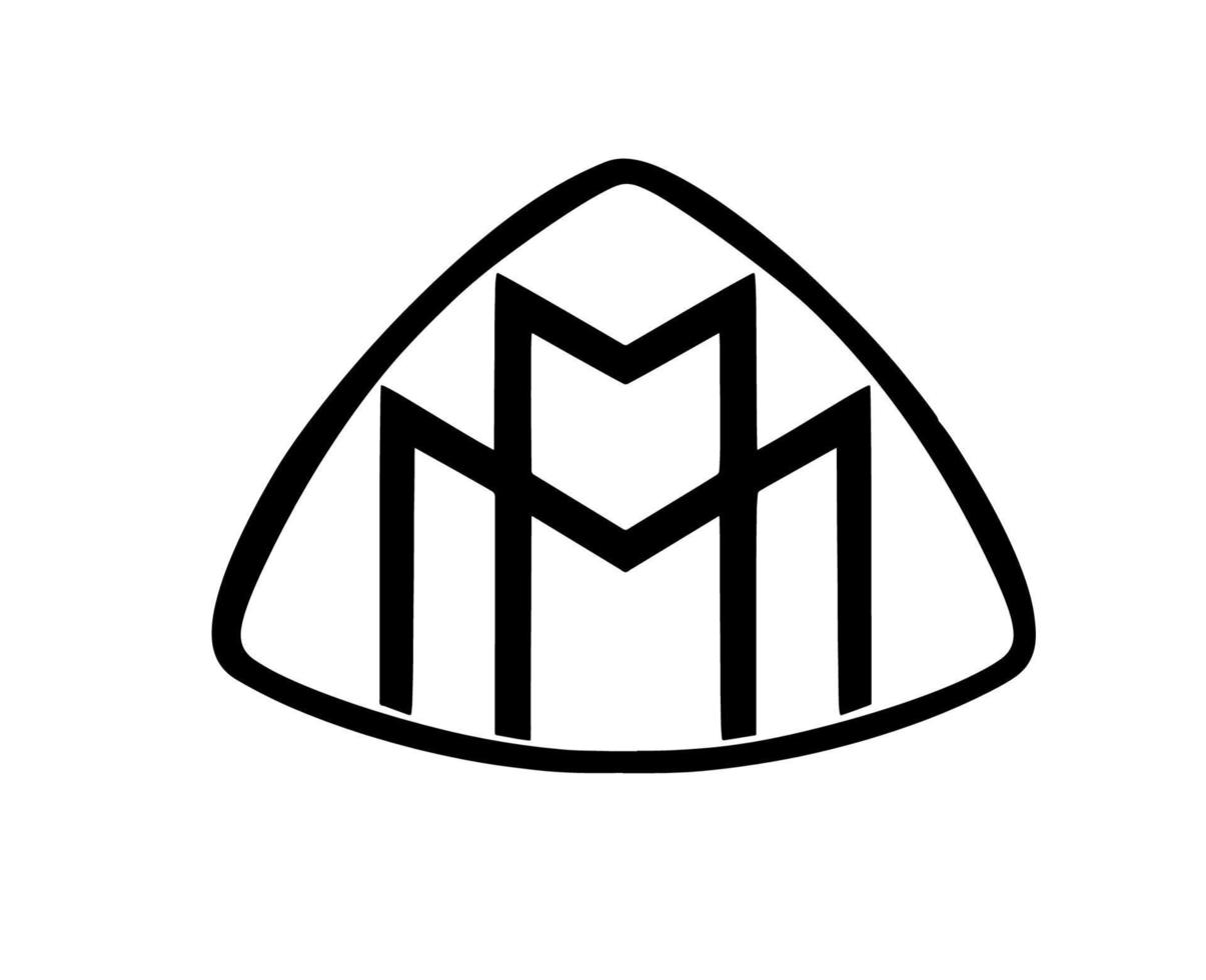 maybach varumärke logotyp bil symbol svart design tysk bil vektor illustration