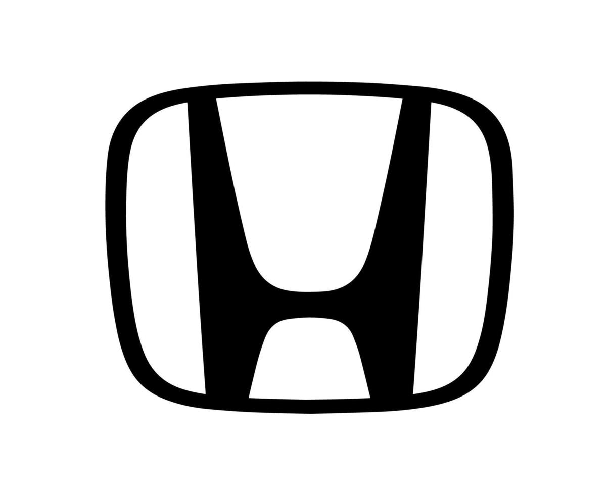honda varumärke logotyp bil symbol svart design japan bil vektor illustration