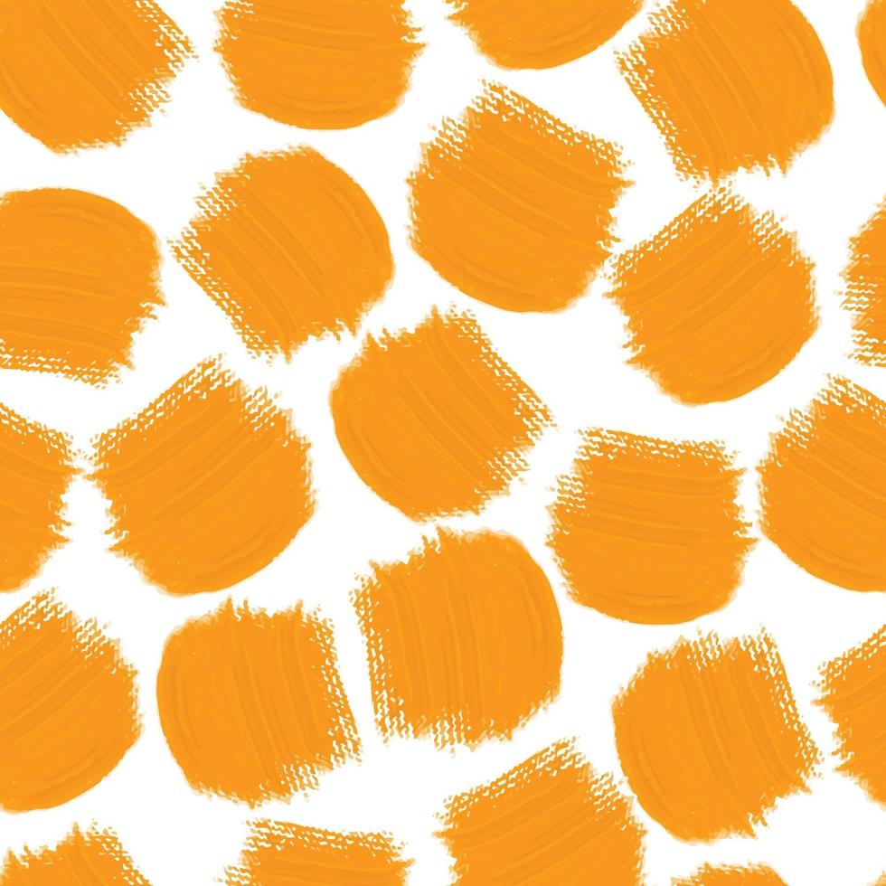 nahtloser orange quadratischer Formmusterhintergrund von Wachsmalstiftfarbe vektor