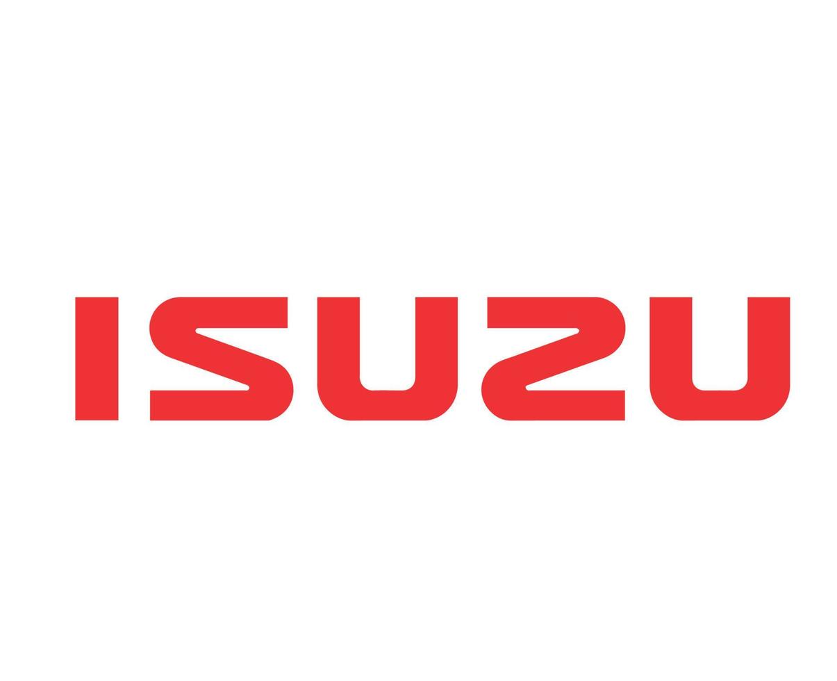 isuzu varumärke logotyp bil symbol namn röd design japan bil vektor illustration