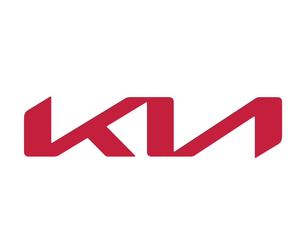 kia Marke Logo Auto Symbol rot Design Süd Koreanisch Automobil Vektor Illustration