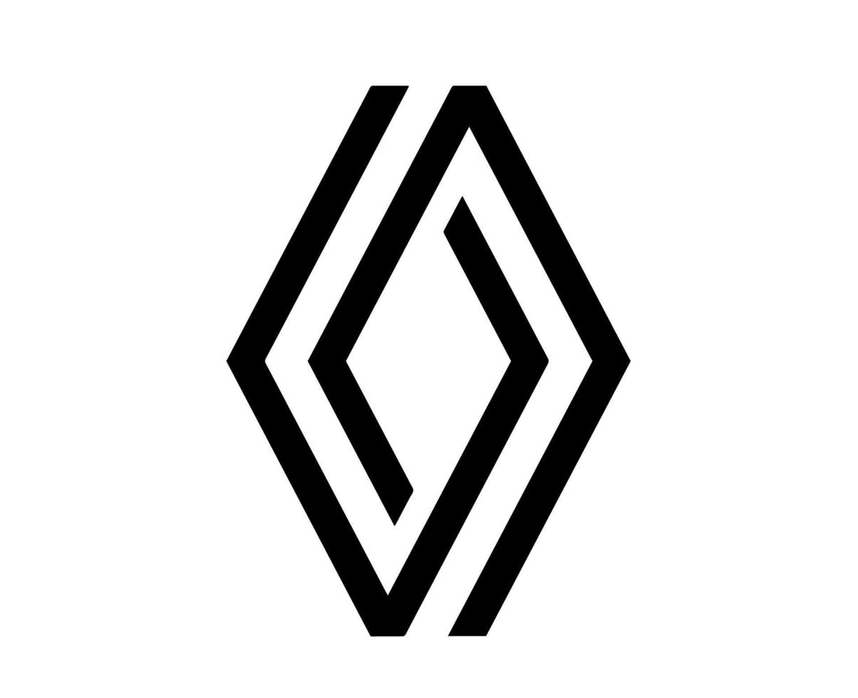 renault Marke Logo Auto Symbol schwarz Design Französisch Automobil Vektor Illustration