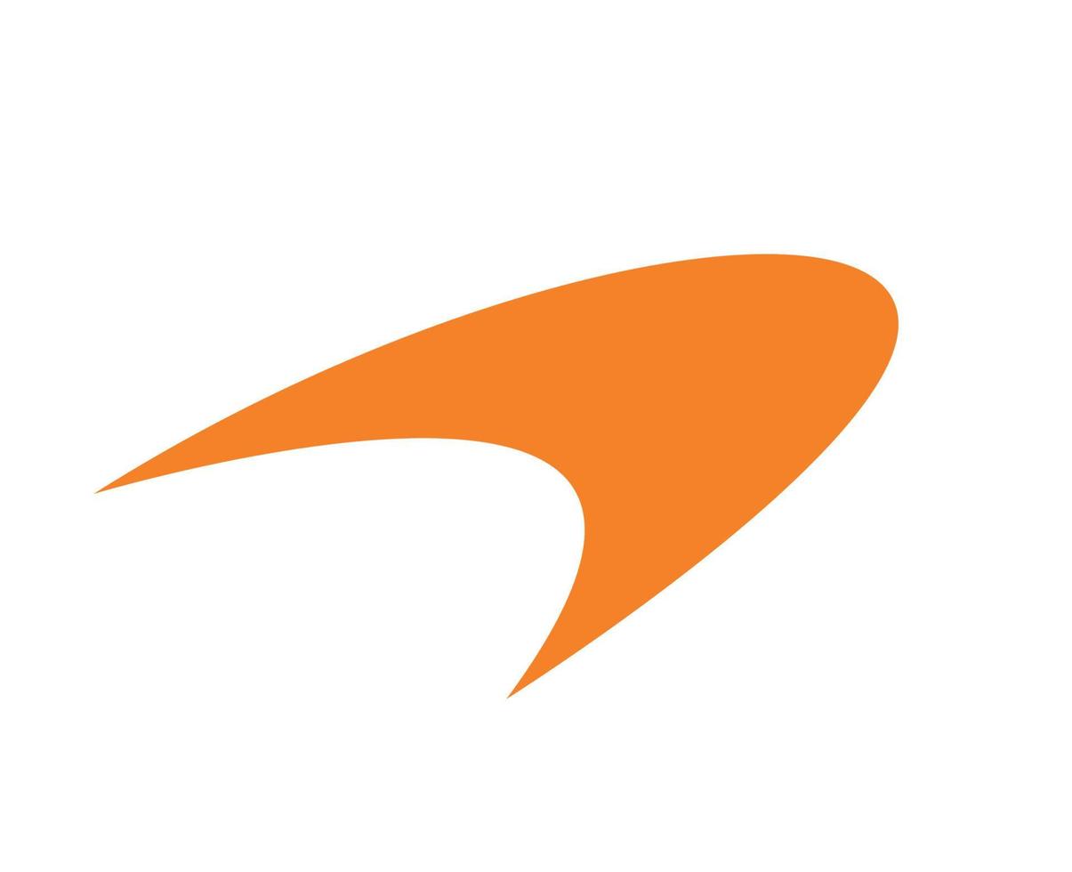 mclaren varumärke logotyp symbol orange design brittiskt bil bil vektor illustration