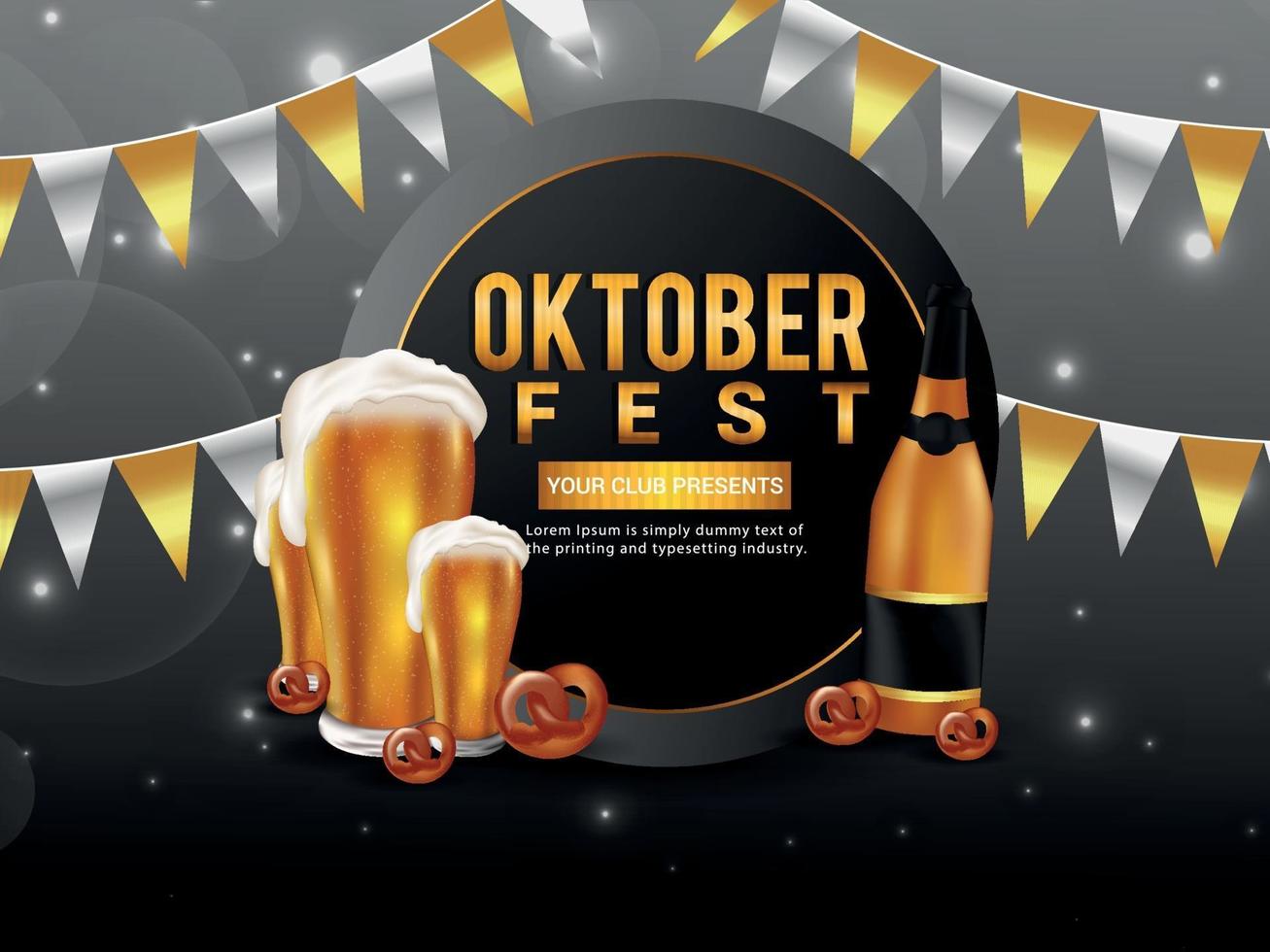 Plakatgestaltung für das jährliche Oktoberfest vektor