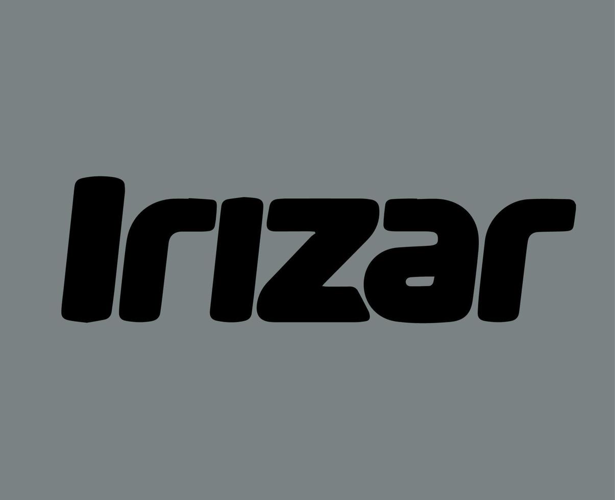 irizar Marke Logo Auto Symbol Name schwarz Design Spanisch Automobil Vektor Illustration mit grau Hintergrund