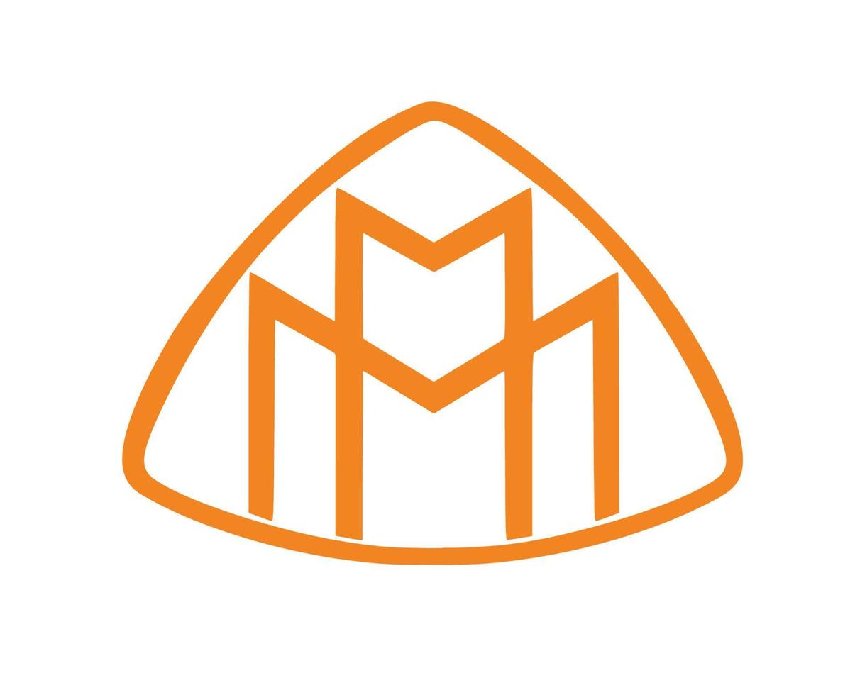 Maibach Marke Logo Auto Symbol Orange Design Deutsche Automobil Vektor Illustration