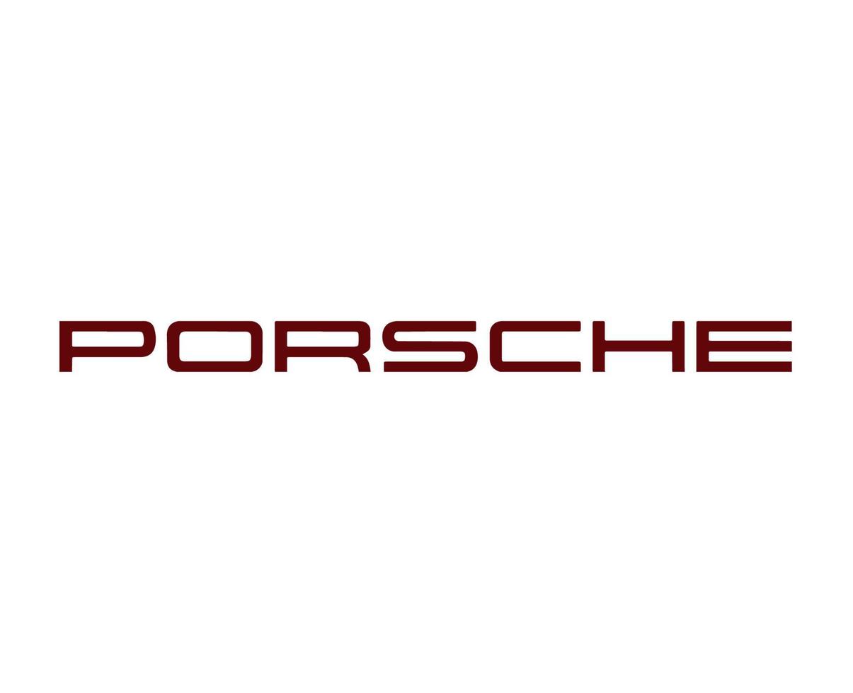 porsche logotyp varumärke bil symbol namn röd design tysk bil vektor illustration