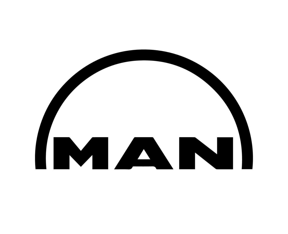 Mann Marke Logo Auto Symbol schwarz Design Deutsche Automobil Vektor Illustration