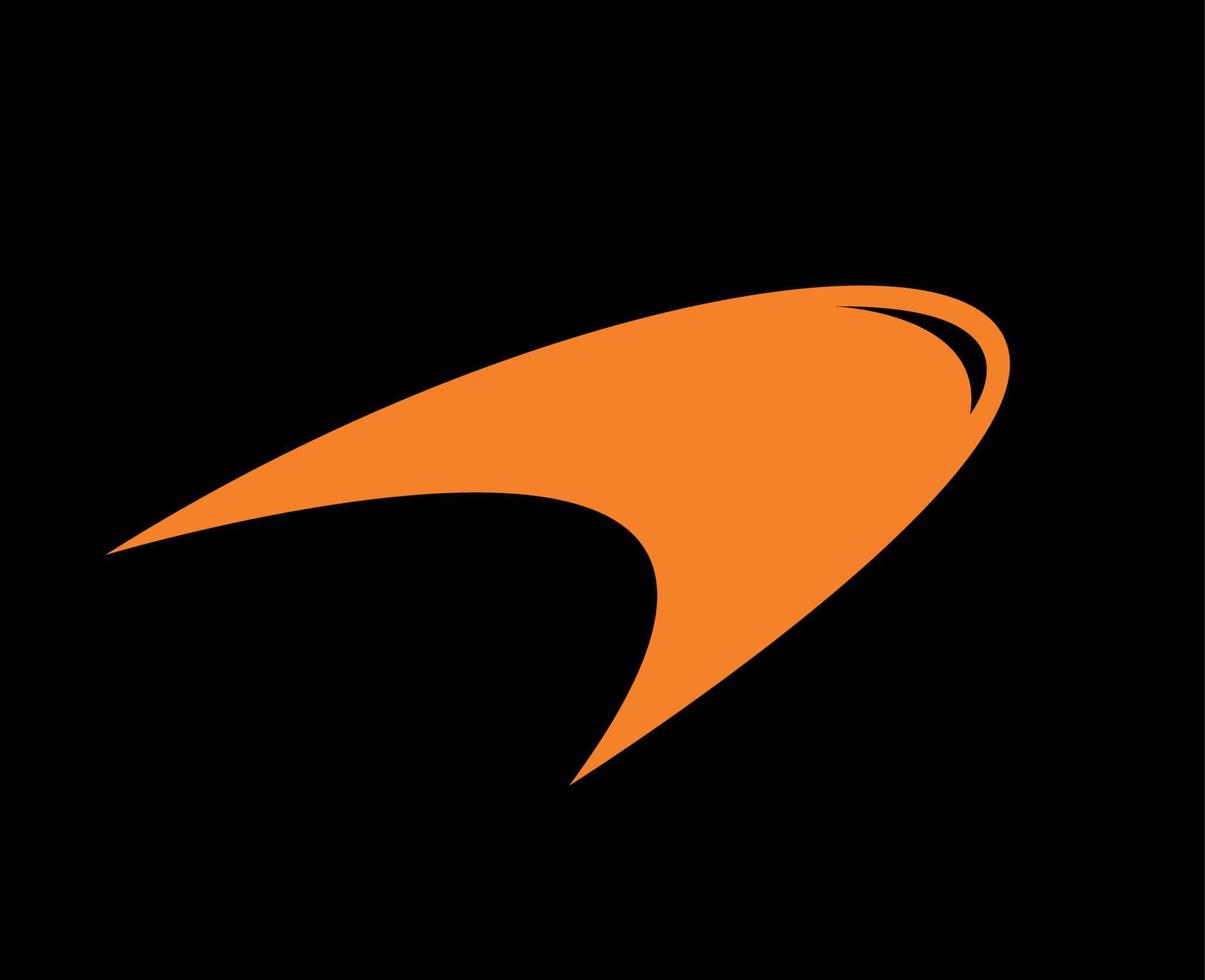 mclaren varumärke symbol logotyp orange design brittiskt bil bil vektor illustration med svart bakgrund