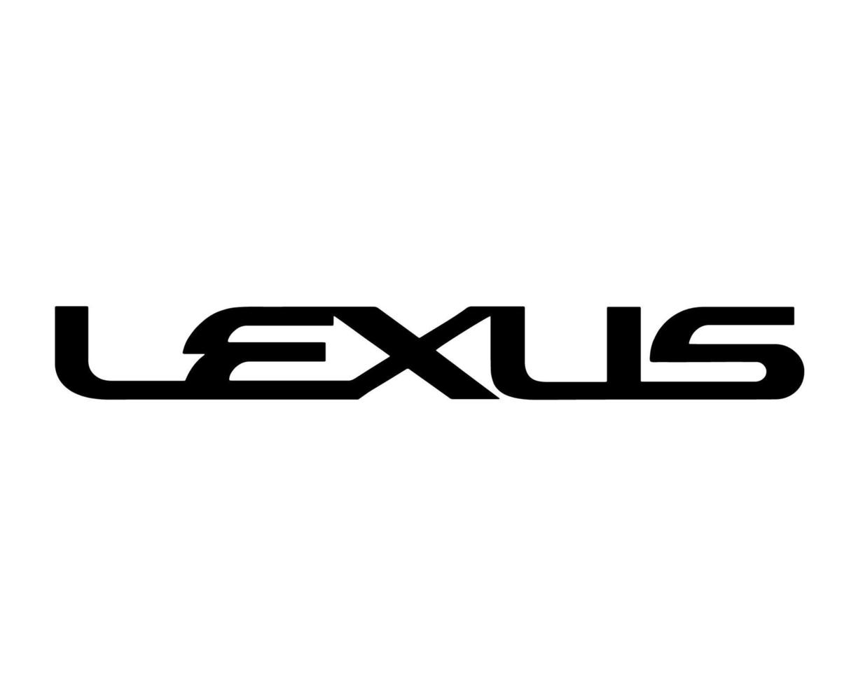 lexus varumärke logotyp bil symbol namn svart design japan bil vektor illustration