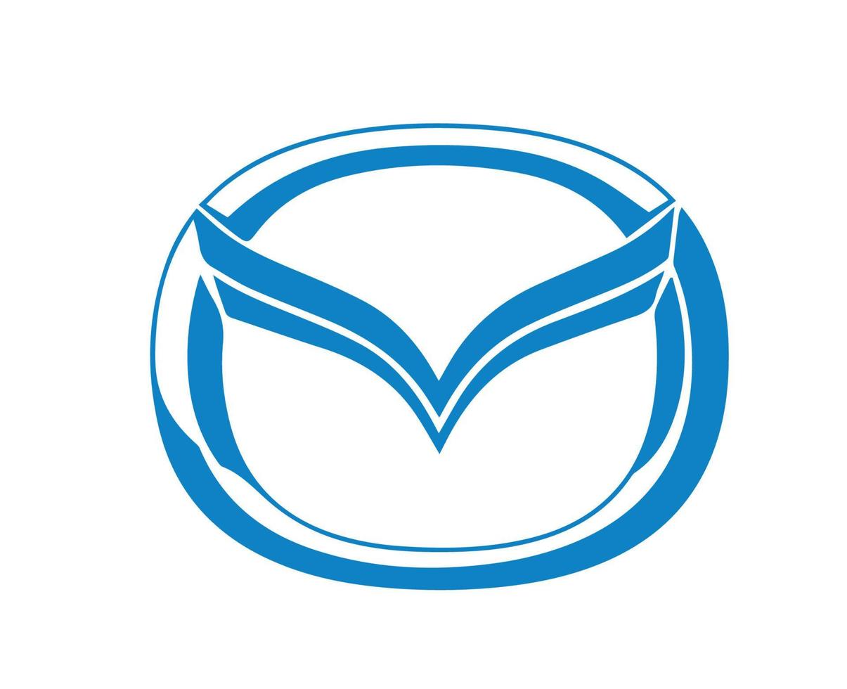 mazda Logo Marke Auto Symbol Blau Design Japan Automobil Vektor Illustration