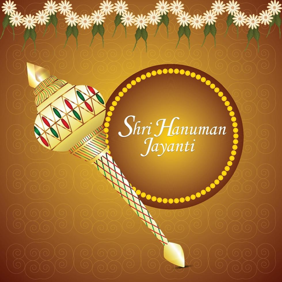 hanuman jayanti firande gratulationskort design vektor