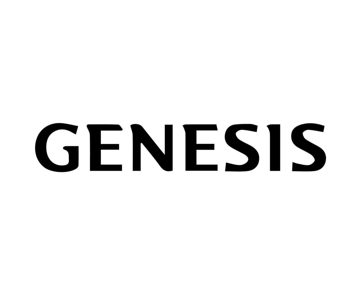 Genesis Marke Logo Auto Symbol schwarz Name Design Süd Koreanisch Automobil Vektor Illustration