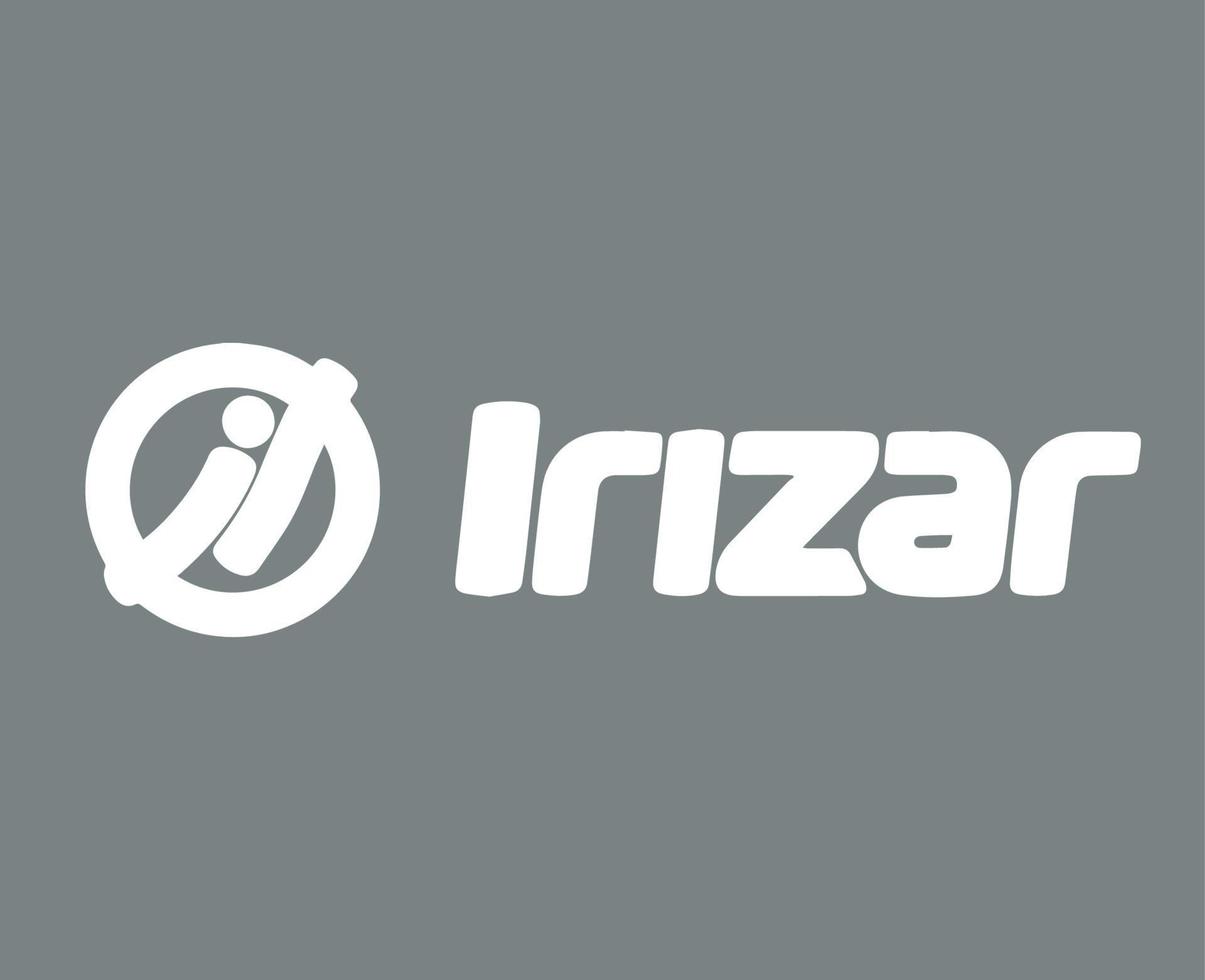 irizar Logo Marke Symbol mit Name Weiß Design Spanisch Auto Automobil Vektor Illustration mit grau Hintergrund