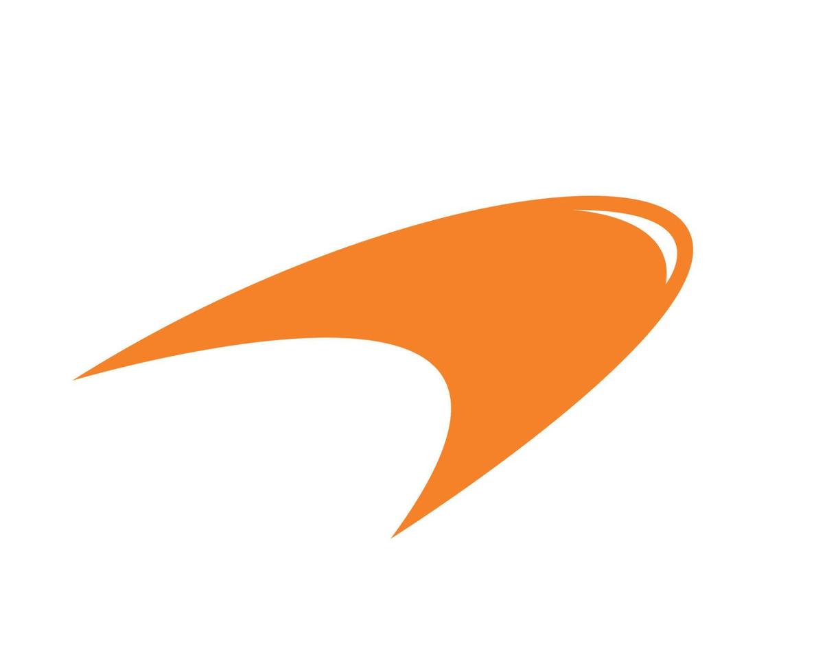 mclaren varumärke symbol logotyp orange design brittiskt bil bil vektor illustration