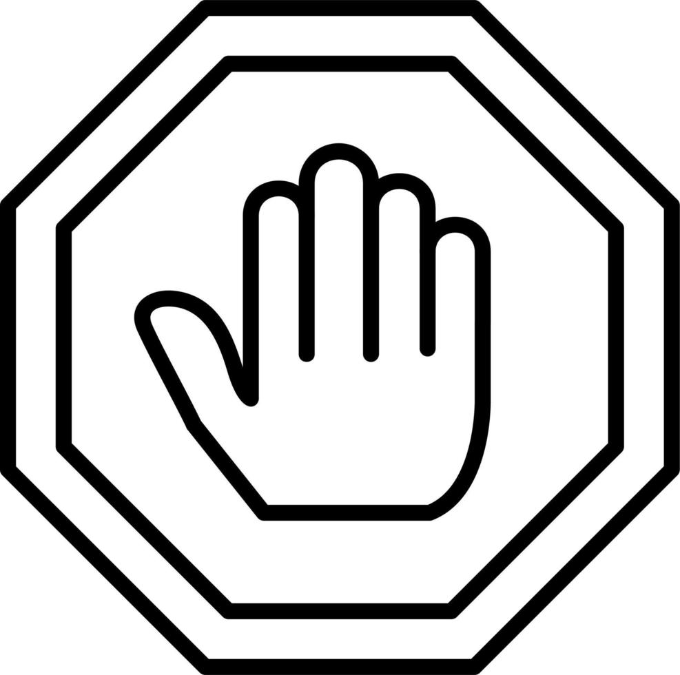 Stop-Schild-Vektor-Symbol vektor