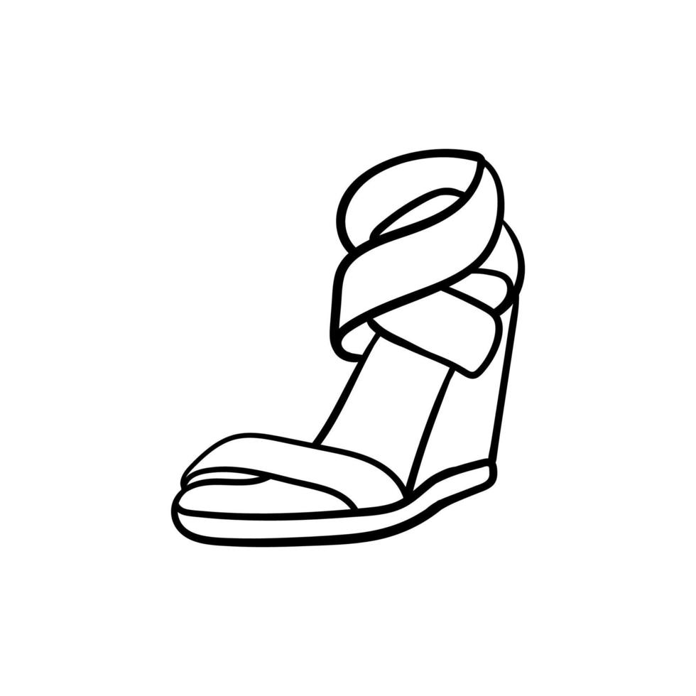 enkel skor linje illustration kreativ design vektor