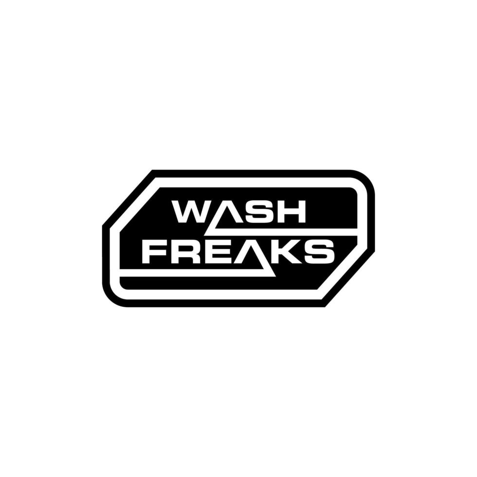 waschen Freaks Marke Text Illustration Logo Design vektor