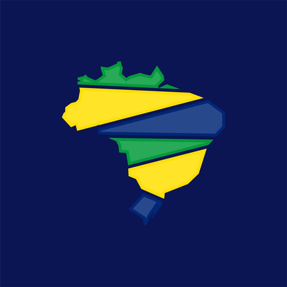 geometrisk Karta av Brasilien illustration design vektor