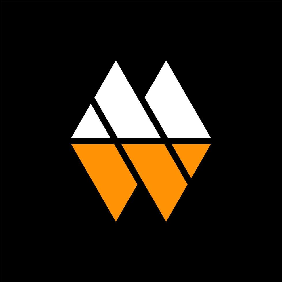 Brief mw Monogramm modern kreativ Logo Design vektor