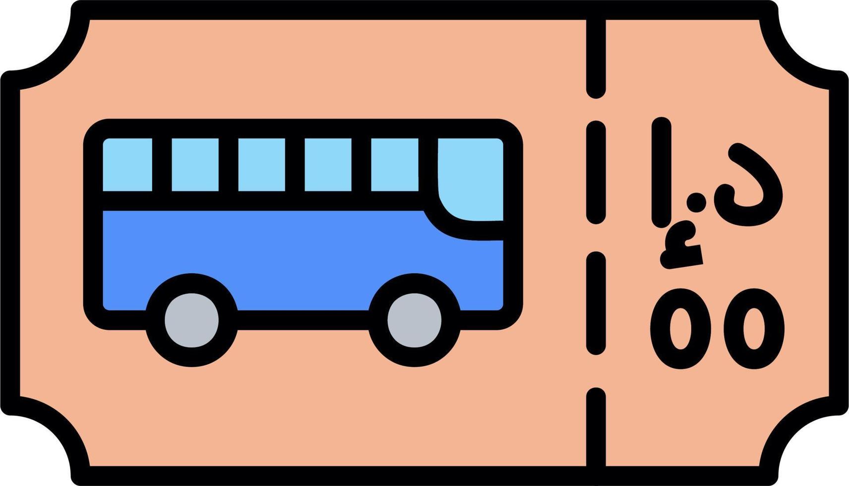 Bus Fahrkarte Vektor Symbol