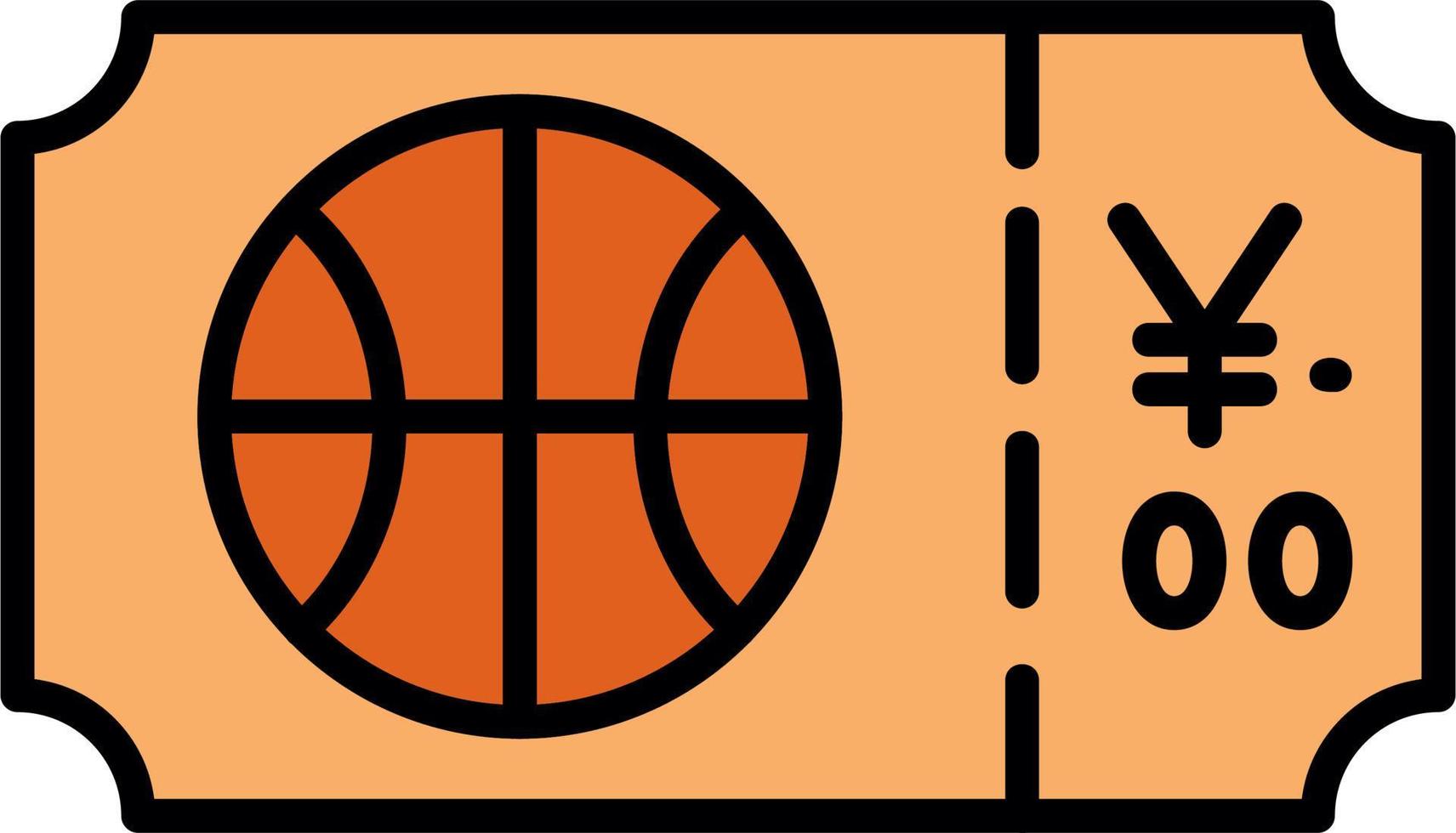 Basketball Fahrkarte Vektor Symbol