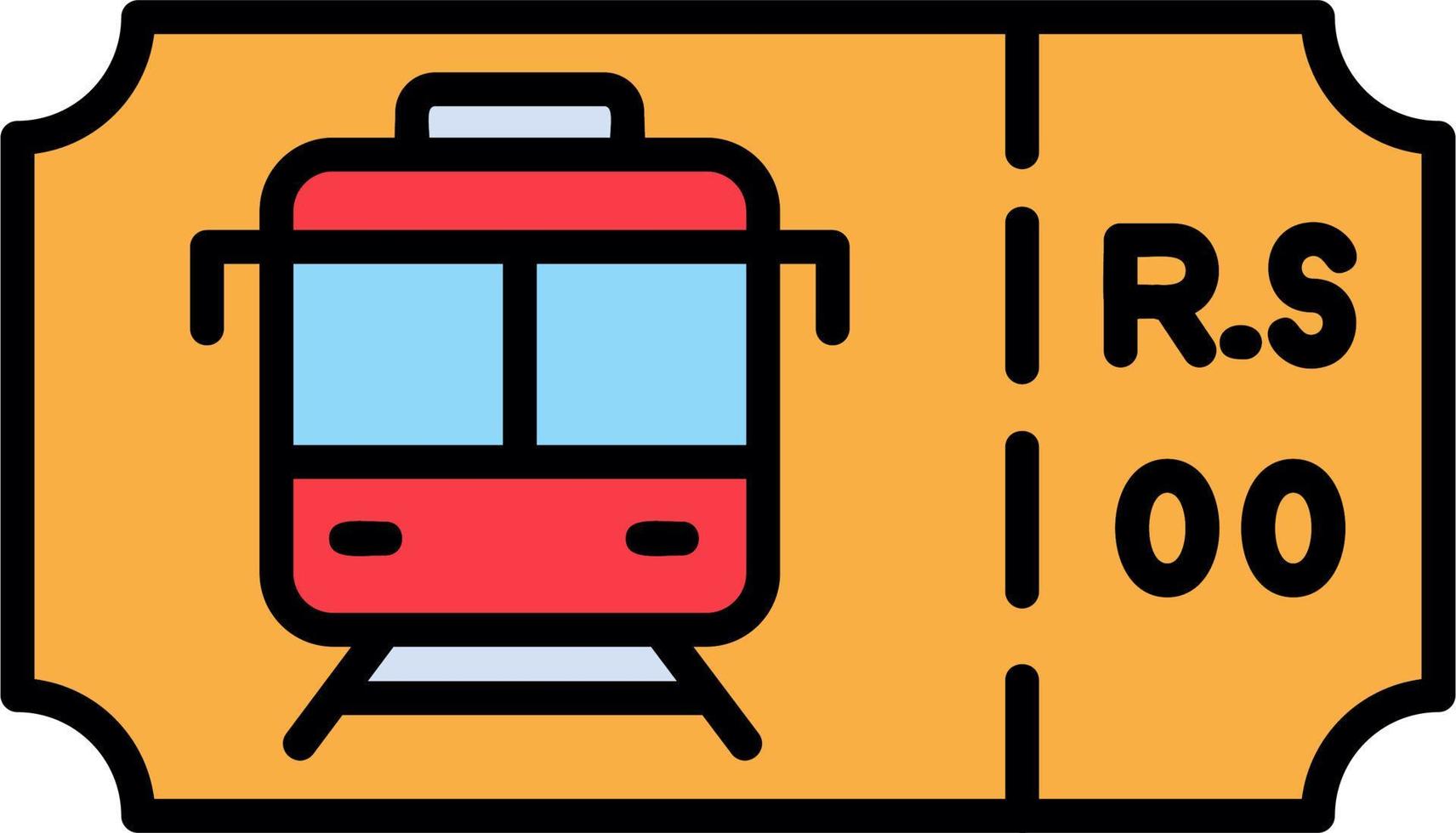 Zug Fahrkarte Vektor Symbol