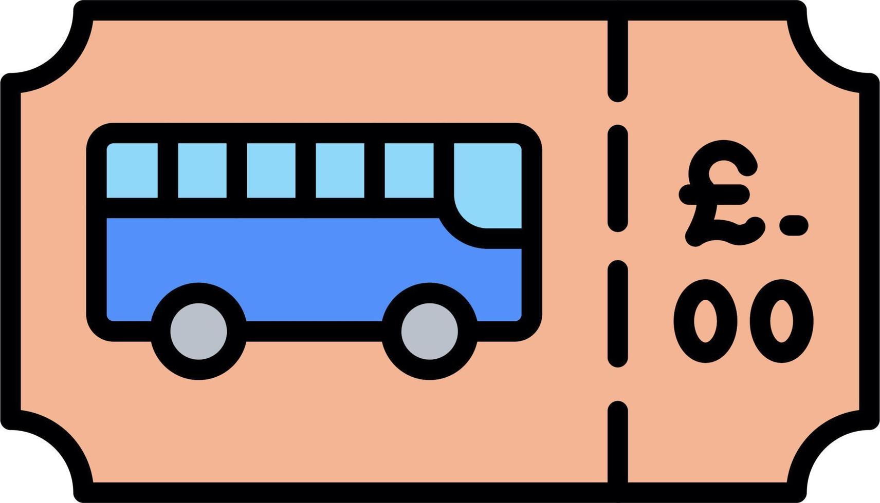 Bus Fahrkarte Vektor Symbol