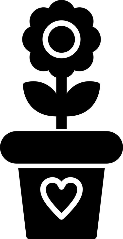 blomma pott vektor ikon