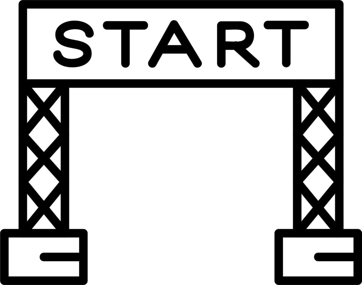 Start Linie Vektor Symbol