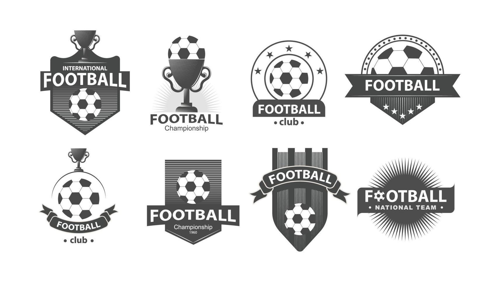 Fußball Fußball Abzeichen Logo Design-Vorlagen. vektor