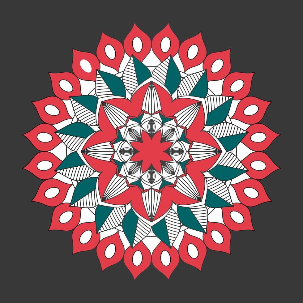Muster in Form von Mandala, dekorative Verzierung im orientalischen Stil, dekorative Mandala Design Hintergrund frei Vektor